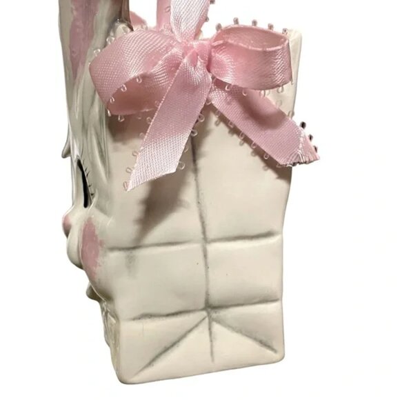 Vtg 1991 Goody Bag handmade ceramic Bunny with 3D face fun vase planter gift EUC - Picture 9 of 10